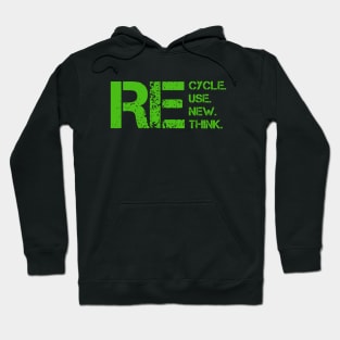 Reduce Reuse Recycle Rethink World Environment Day Gift Hoodie